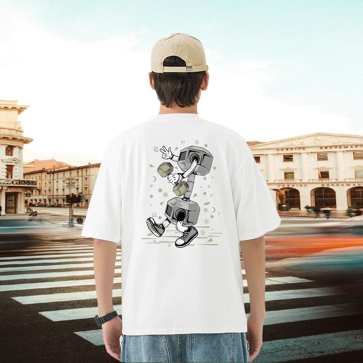 Fashion Design T-Shirts ET Tops 230g Cotton Outdoor Cool Design Anime Short Sleeve Soft Men Tops Tees