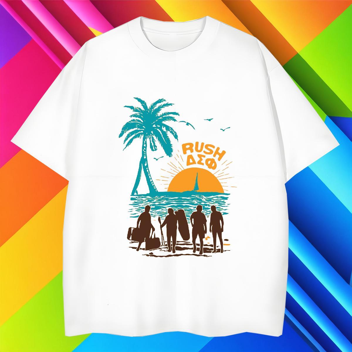 2024 DIY T-Shirts for Men tree Tops 100% Cotton 230g Spring Summer Wholesale Custom Printed O-Neck Short Sleeve Tshirt for Man Woman