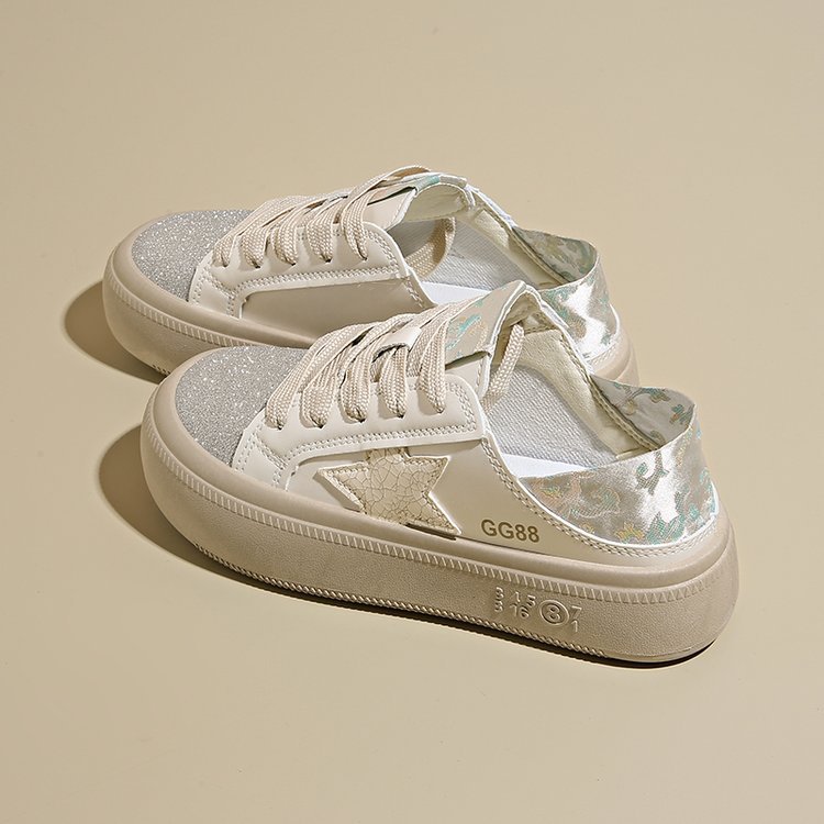 Ladies' Thick soled Star Double Wear Silk Casual Board Shoes