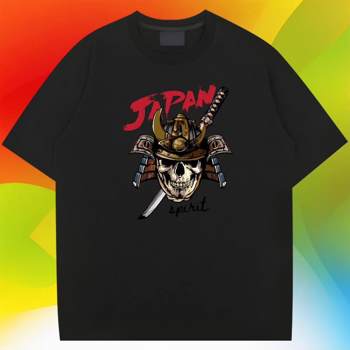 Fashion New Mens T Shirts skull Tops Shirt 100% Cotton 230g Hip Hop Street Classic Black White Crew Neck Breathable Men Tees