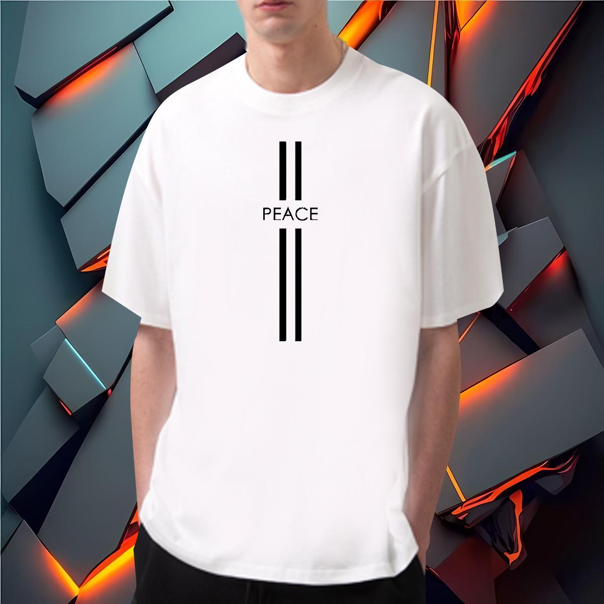 New T Shirts Men letter Polos 230g Pure Cotton Street wear Hip Hop Unisex Anime Print Crew Neck Men Tops Tees