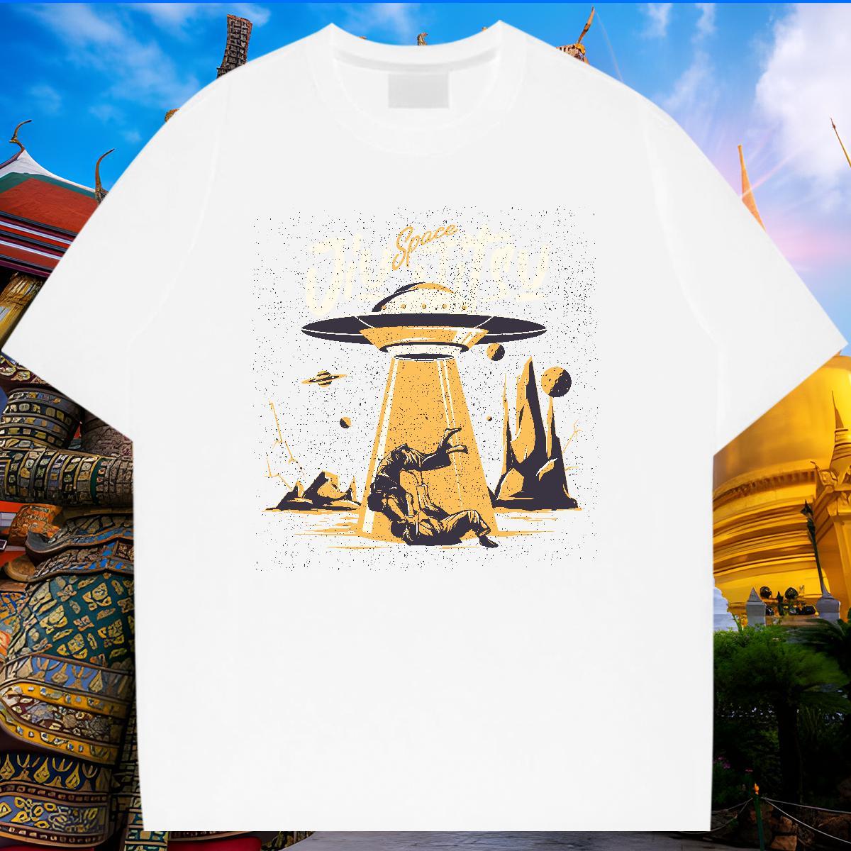 2024 Designer T-Shirts for Men ET Tee Shirt 100% Cotton 230g Anime Printing Street Unisex Asian Size Breathable Short Sleeve Men Tshirts