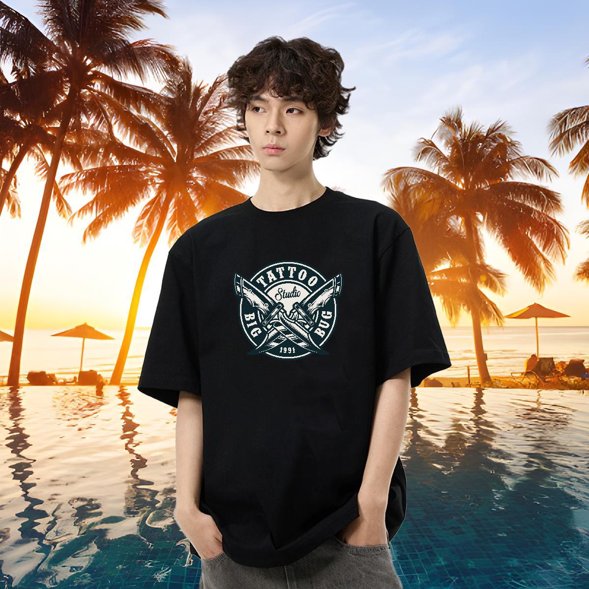 2024 Designer T Shirt For Man tool Tshirts 230g 100% Cotton Daily Outfit High Quality Customized Print Breathable Soft Couples T Shirts