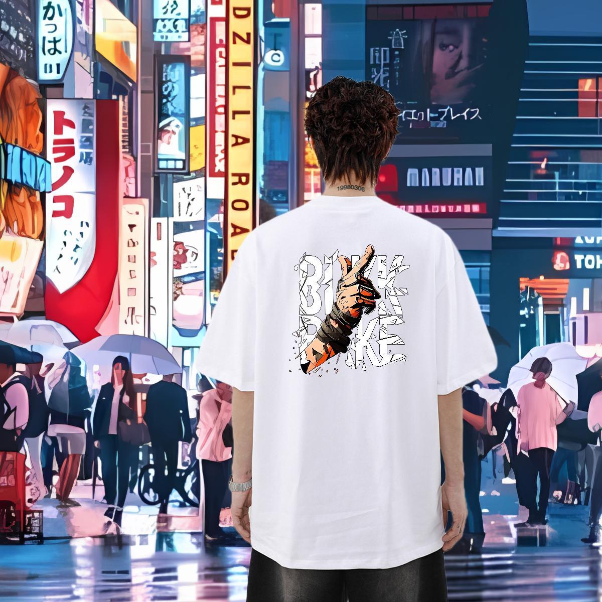 Customized T-Shirts for Men hands Top Tees 230g 100% Cotton Hip Hop Comfortable Asian Size Breathable Tshirts