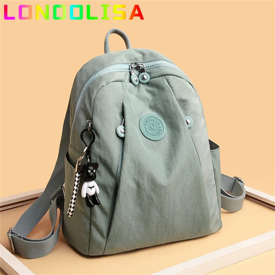 Womens backpack large capacity leisure travel bag highquality nylon cloth Rucksack school Mochilas for teenagers and girls 240807