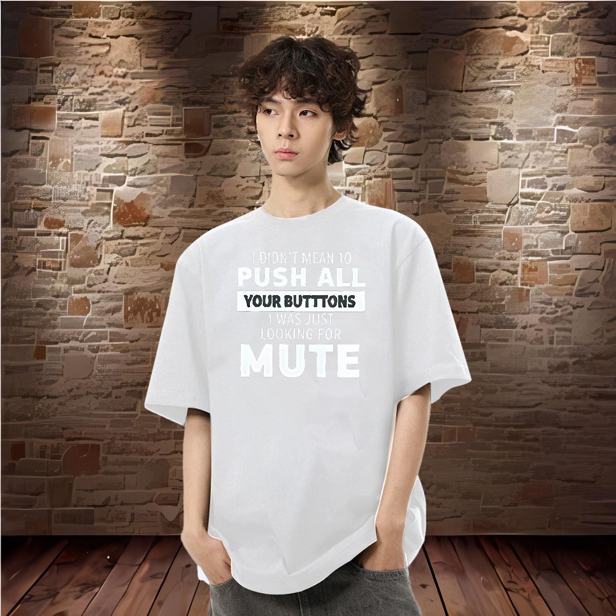 2024 DIY T Shirt For Man letter Wear 100% Cotton 230g High Street Hip Hop Loose Fit Plus Size Custom Breathable Men Tees