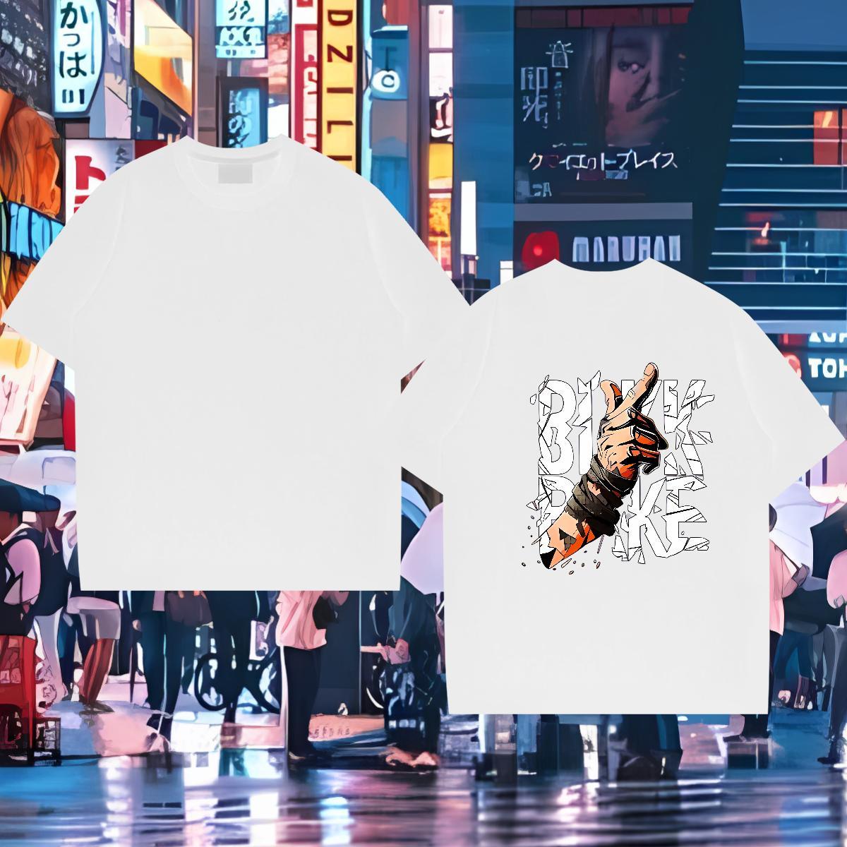 Customized T-Shirts for Men hands Top Tees 230g 100% Cotton Hip Hop Comfortable Asian Size Breathable Tshirts