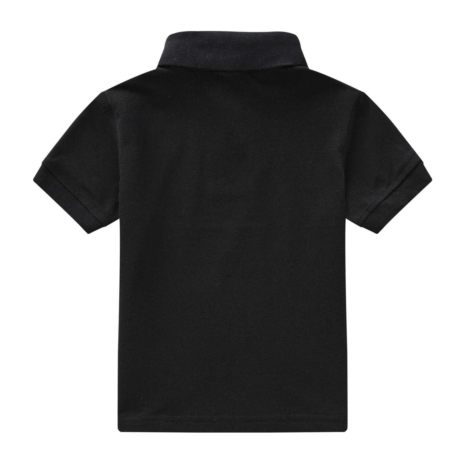 Girl and boy casual classic design with slight elastic polo indoor and outdoor childrens clothing for spring and summer W241223