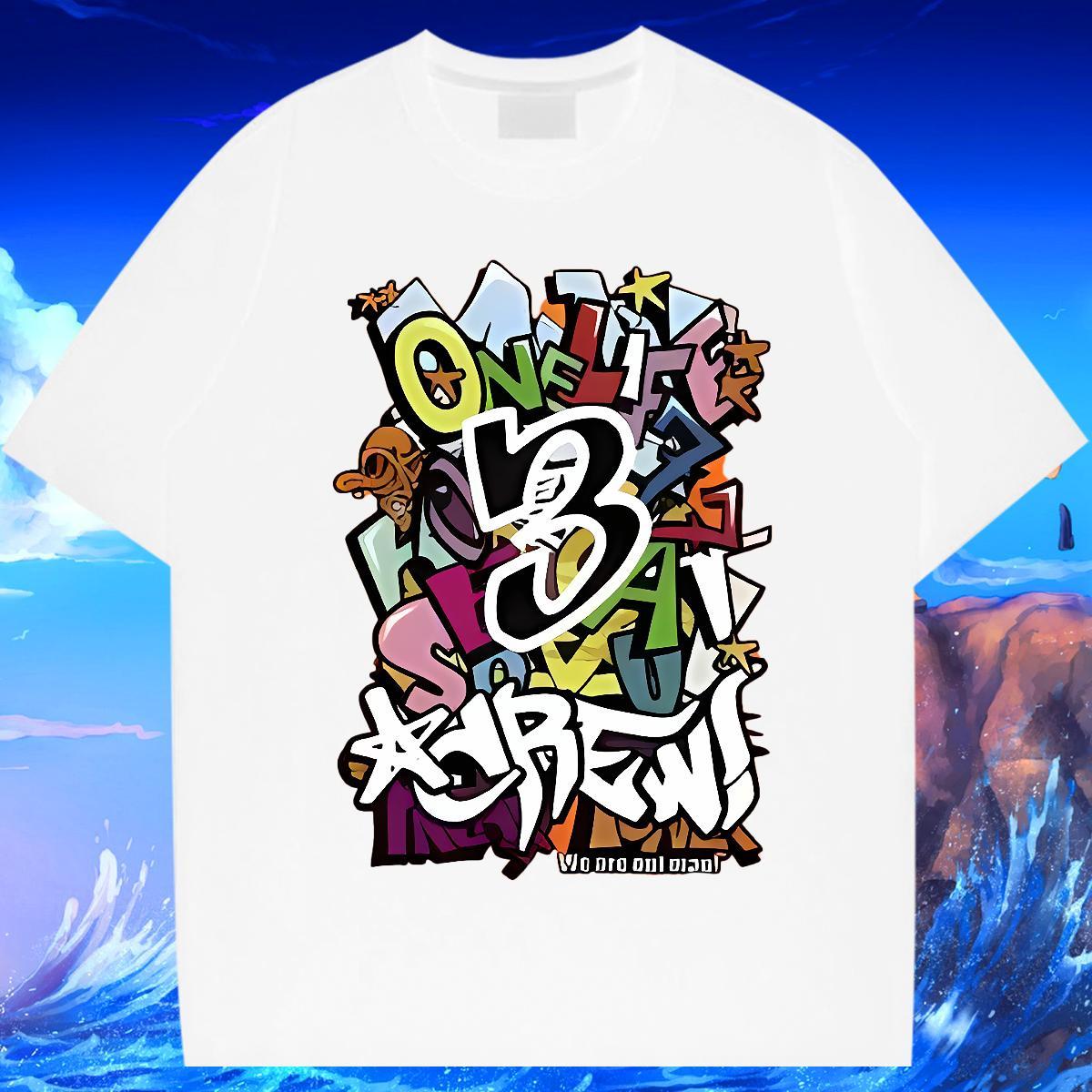 New Arrival T-Shirts for Men letter Tops Shirt 230g 100% Cotton Hip Hop Street TOP Quality Oversized Short Sleeve O-Neck Men Tops Tees
