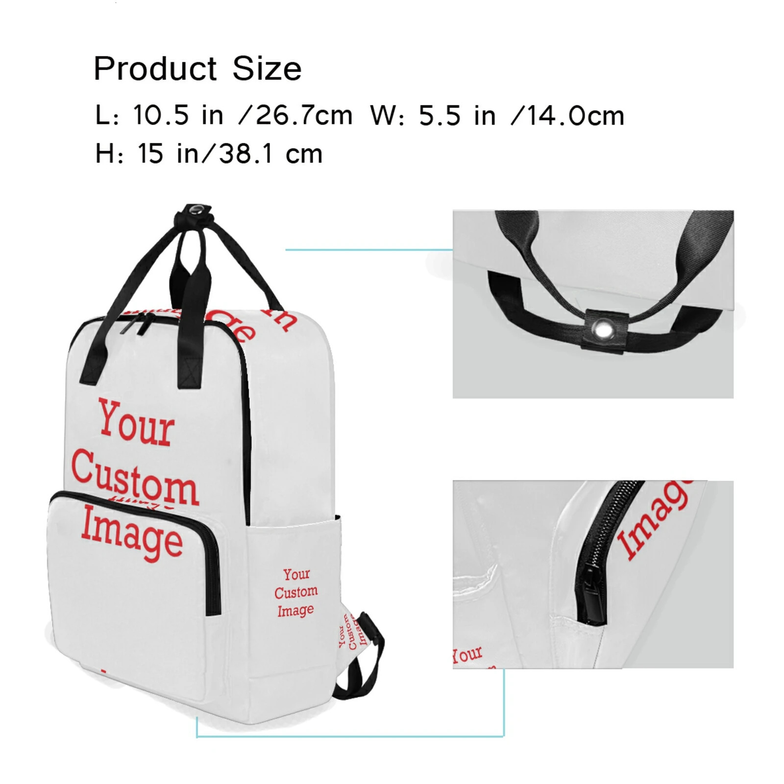 Mens Backpack School Customized Pattern Travel Bag Laptop 240807