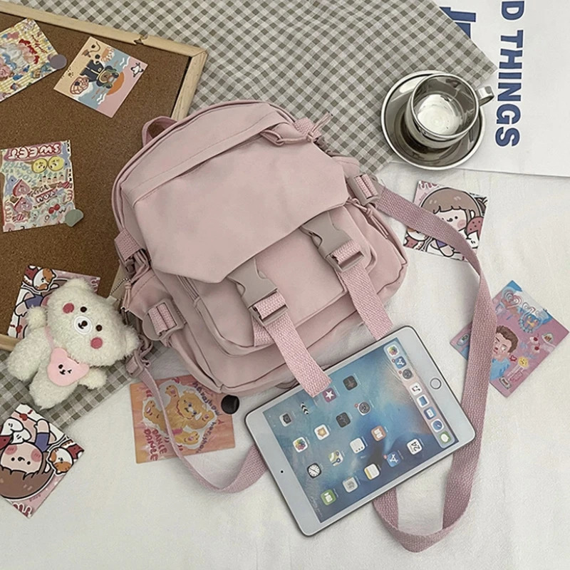Fashion Kawaii Mini Backpack Womens Shoulder Bag Teen Girls Multi functional Small Travel School 240807