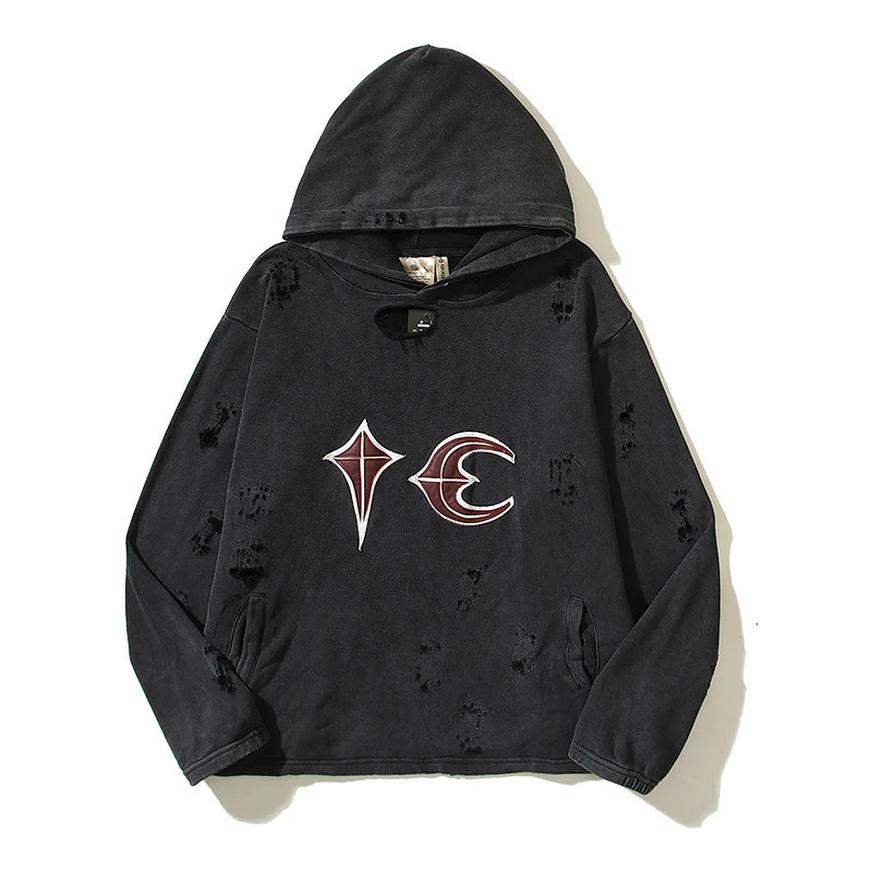 Frayed Damaged Washed Ropa Hombre Y2k Baggy Sweatshirts for Men and Women Pullover Oversized Sudaderas Casual Hooded Hoodies 240806