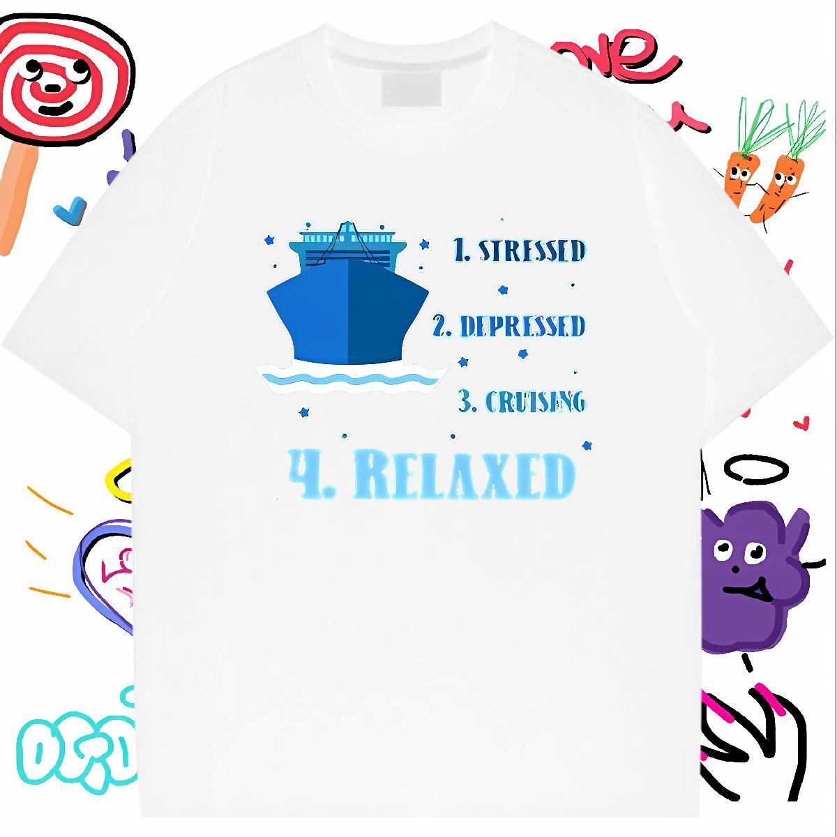Fashion New T Shirt For Man travel Tops 230g Cotton Anime Printing Street Brand Customized Short Sleeve Soft Tshirts