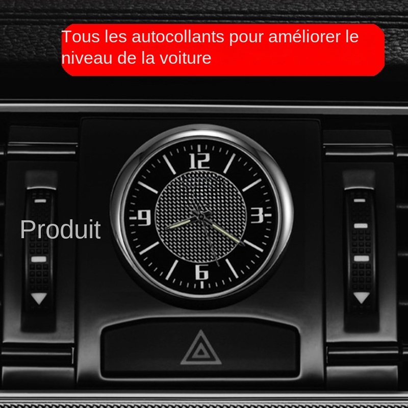 New Car Clock Luminous Mini Automobiles Internal Stick-On Digital Watch Mechanics Quartz Clocks Auto Ornament 40Mm 43Mm