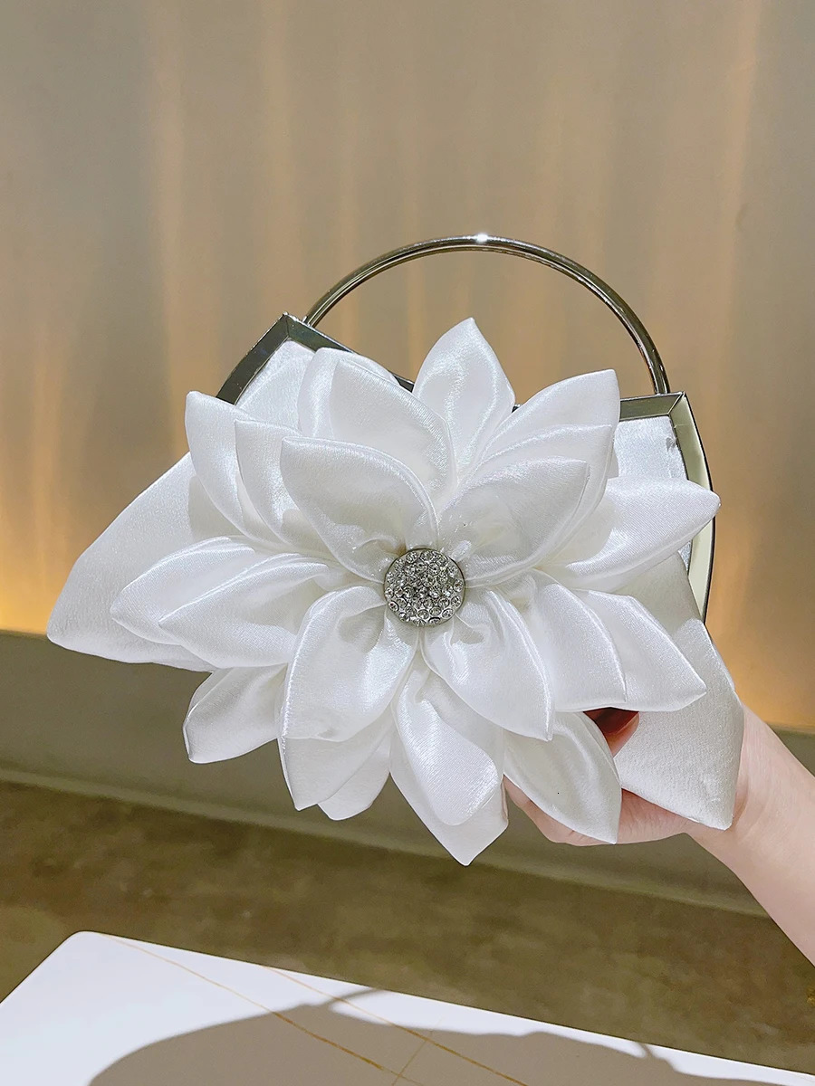 Elegant Floral Decor Evening Bag Classic Dinner Clutch Purse Formal Banquet Handbag For Wedding Party Prom 240807