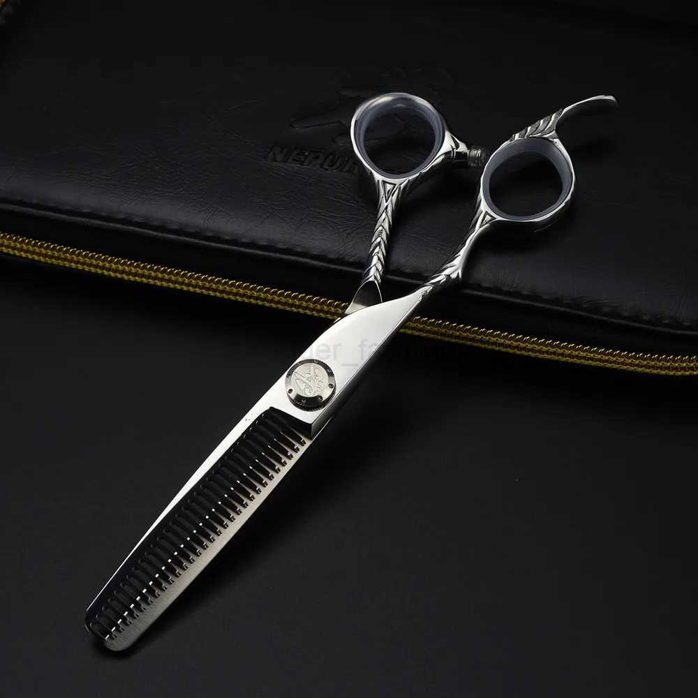 Professional JP 440c steel 6 Left hand hair scissors haircut thinning barber makas hair cutting shears hairdresser scissorsXJ240807