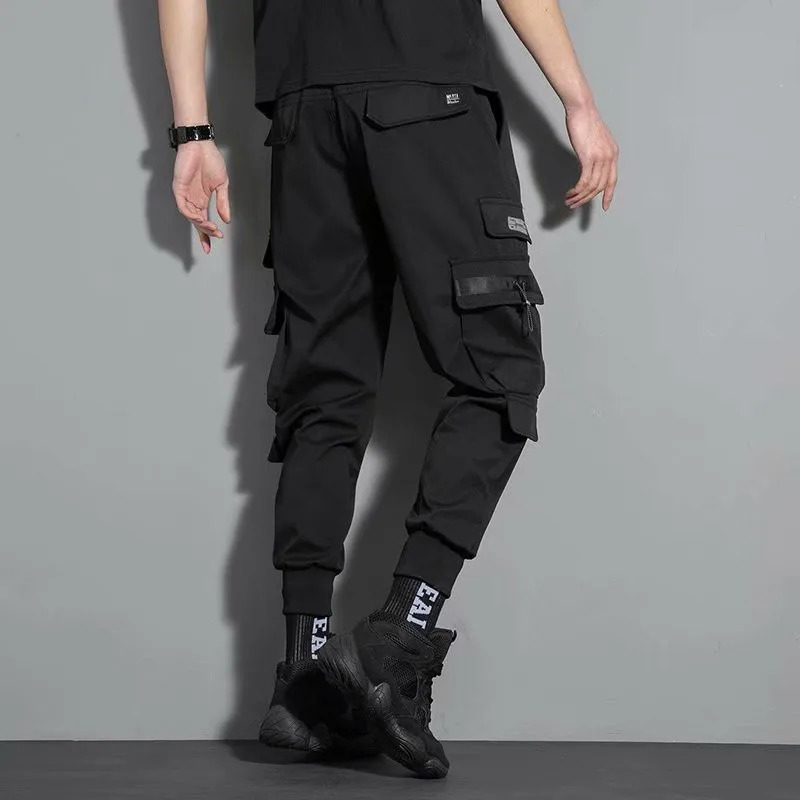 Mens Aarmy green cargo pants casual hiphop hit color multi pocket Trouser Streetwear sports mens size M5XL w240824