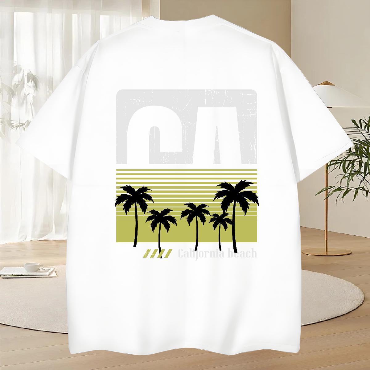 2024 DIY T Shirts Men letter Tees Shirts 230g 100% Cotton High Street Hip Hop Unisex Black White Pure Cotton Mens Tshirts