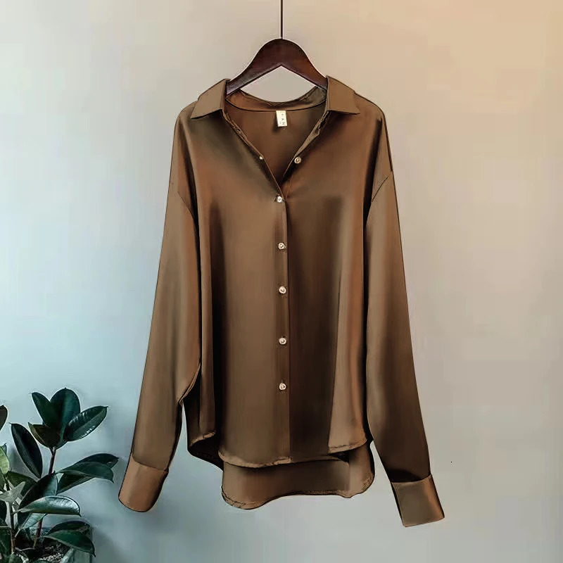 Summer Shirts And Blouses Woman Casual Top Autumn Winter Korean Long Sleeve Button Elegance Sweet Office Lady y240829