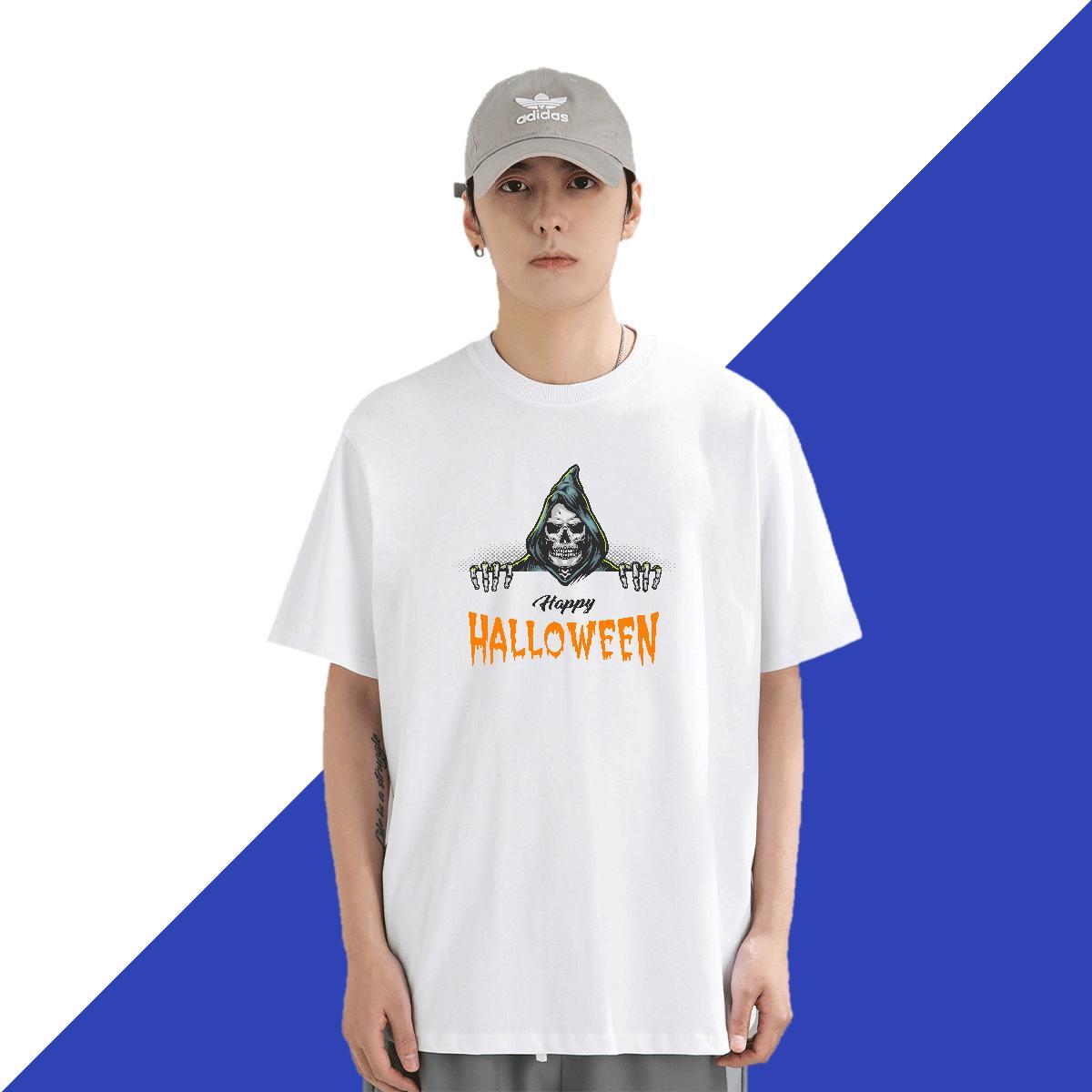 Classic Casual Mens T Shirts skull Tops Shirt 230g 100% Cotton Anime Printing Street High Quality Cartoon Print O-Neck Short Sleeve Men Tees