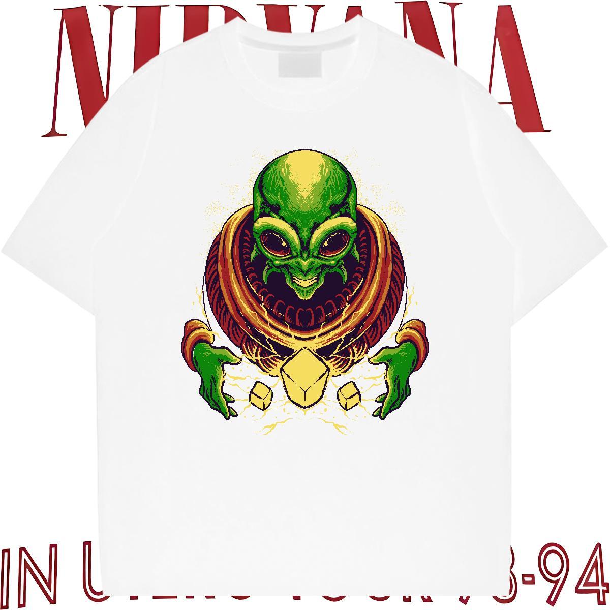 2024 New T-Shirts for Men ET Clothings 230g Cotton Hip Hop Loose Fit Graphic Round Neck Short Sleeve Mens Tshirts