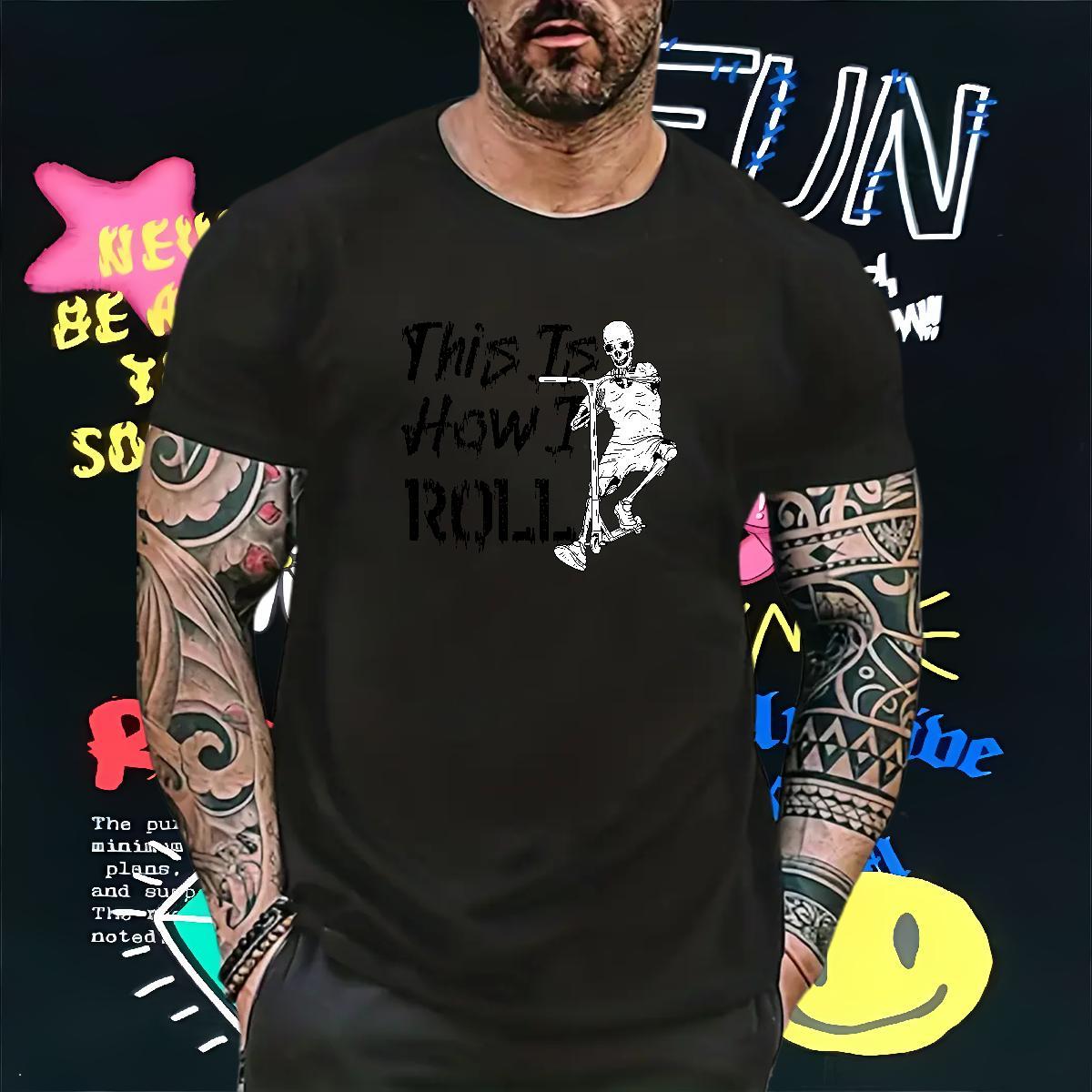 Fashion Mens T Shirts skull Polos 230g Pure Cotton Street wear Hip Hop Loose Fit DIY Printed Short Sleeve O-Neck Couples T Shirts