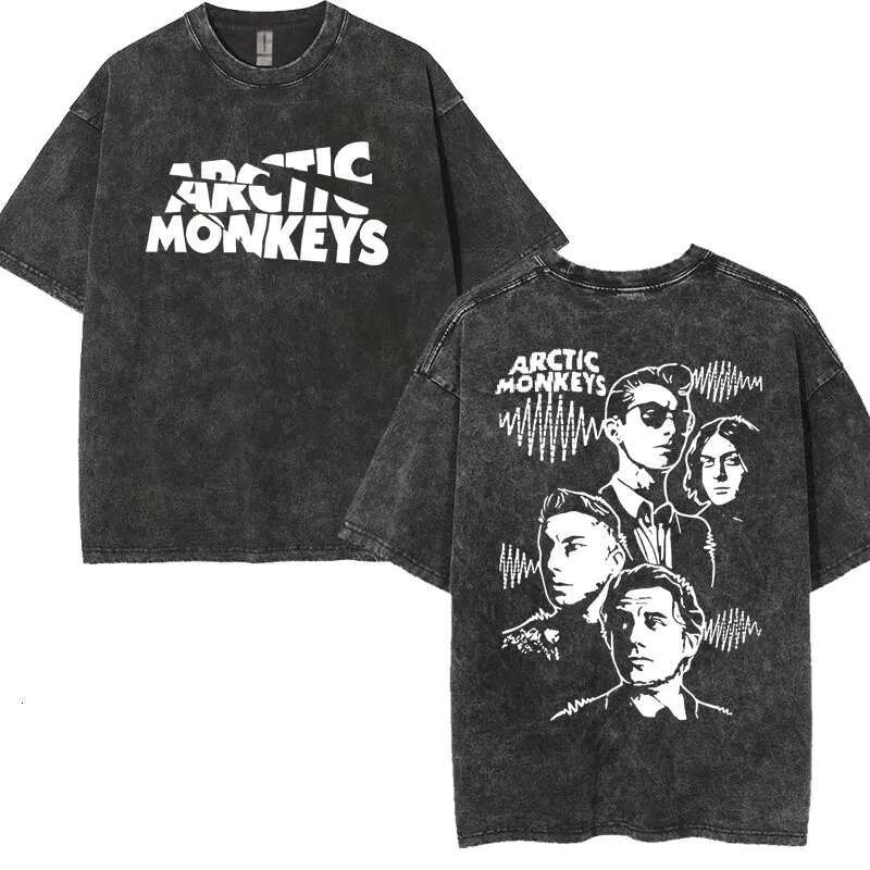 Monkeys Arctic Band Rock Tour T-Shirt Be Yours 505 -Do I Wanna Know? - Album T Shirt Men Fashion Vintage Washed Tees ees