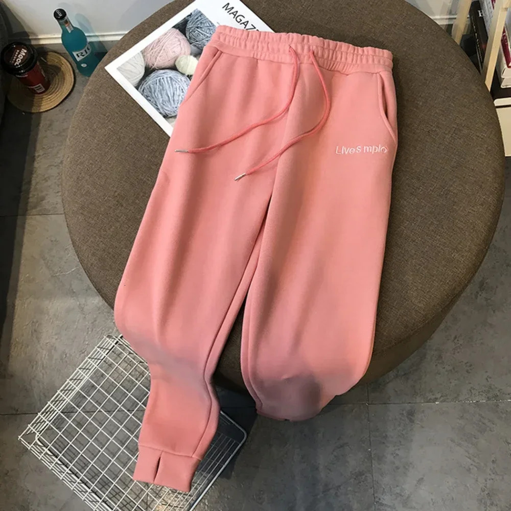 Winter Sweatshirts Women Hooded Tracksuit Two Pieces Set Hoodies Pockets Pants Suit Drawstring Trousers Sports Outfits Autumn 240807
