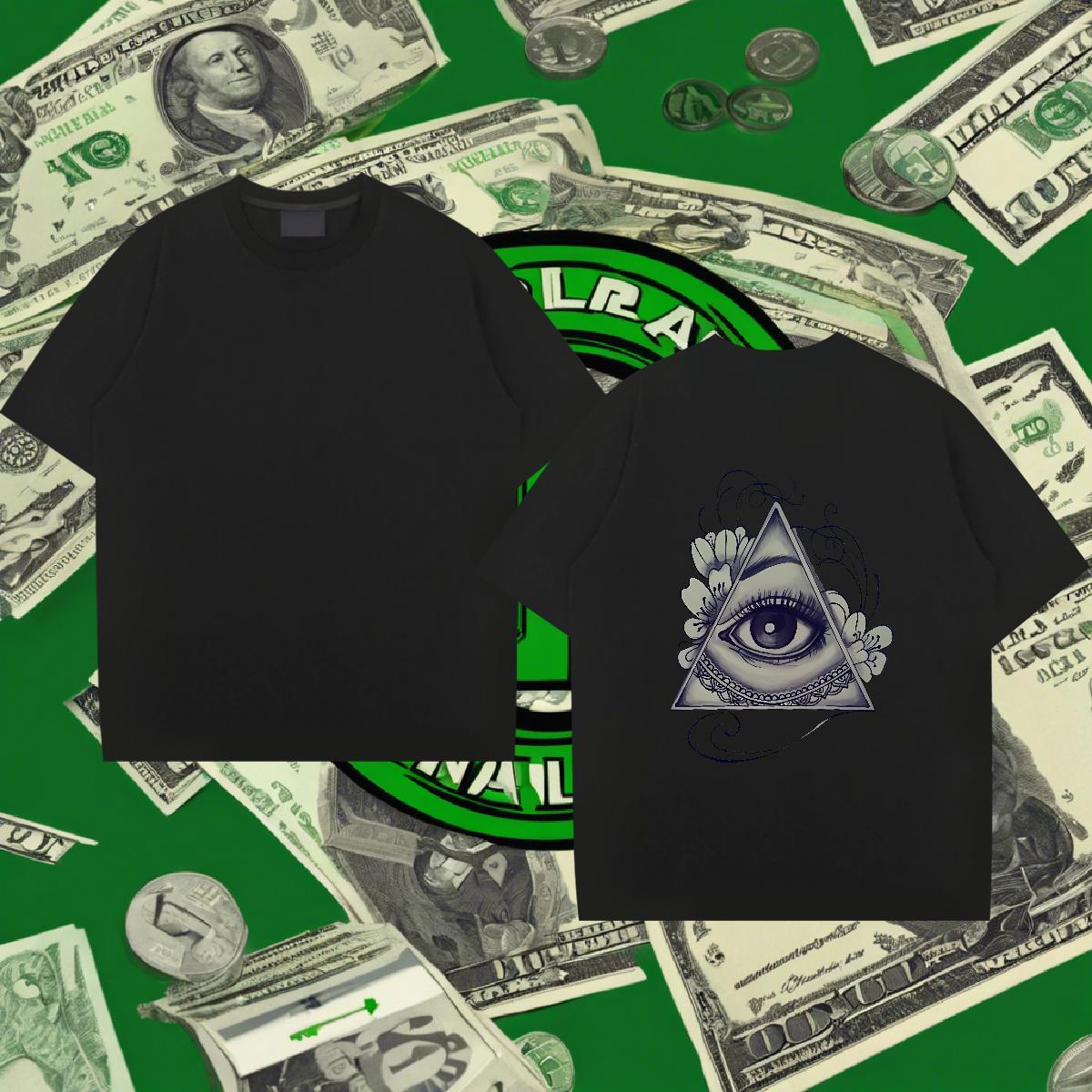Factory Direct T-Shirts eye of the devil Top Tees 100% Cotton 230g Anime Printing Street Designer Oversized 4XL Breathable Soft Mens Tshirts