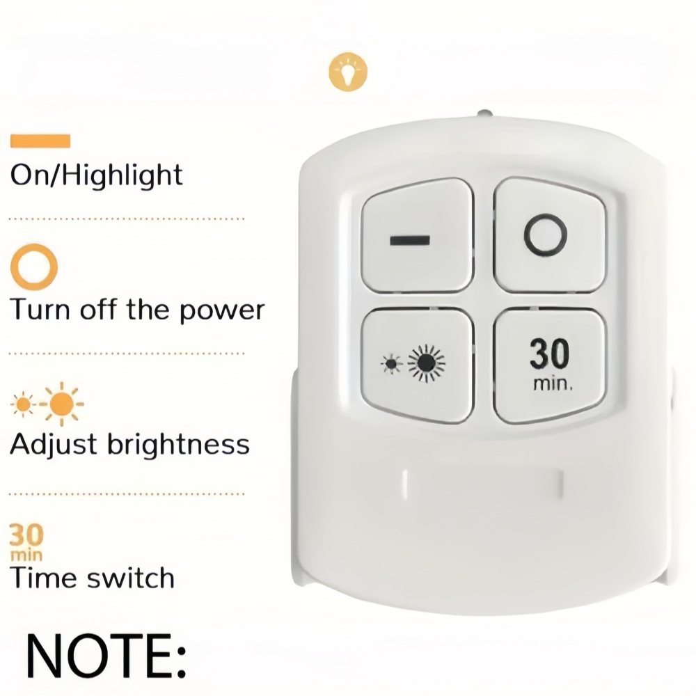Versatile Bedside Lamp with Remote Control - Perfect Bedtime Reading, Feeding, and Closet Illumination Using Three AA Cells