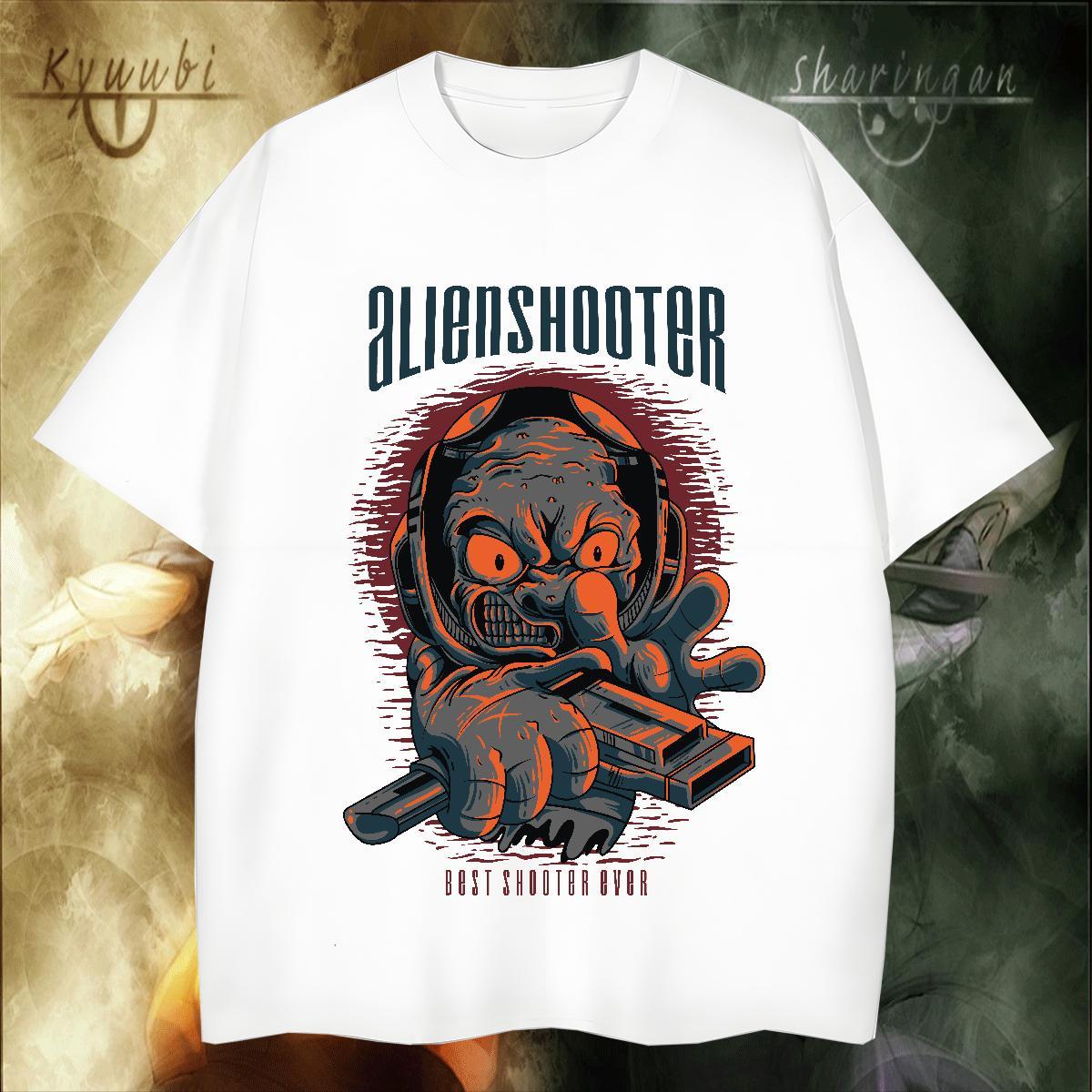 Brand T shirt ET Tshirts 230g 100% Cotton High Street Hip Hop Comfortable Plus Size Cartoon Breathable Crew Neck Tshirt for Man Woman