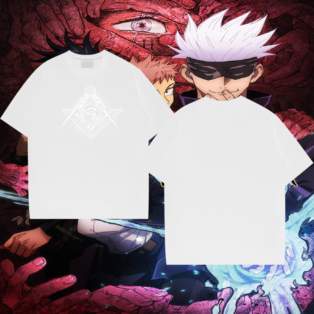 Casual New Mens T Shirts eye of the devil Tees Shirts 230g Cotton Home Outdoor Brand Asian Size Crew Neck Breathable Men Tees