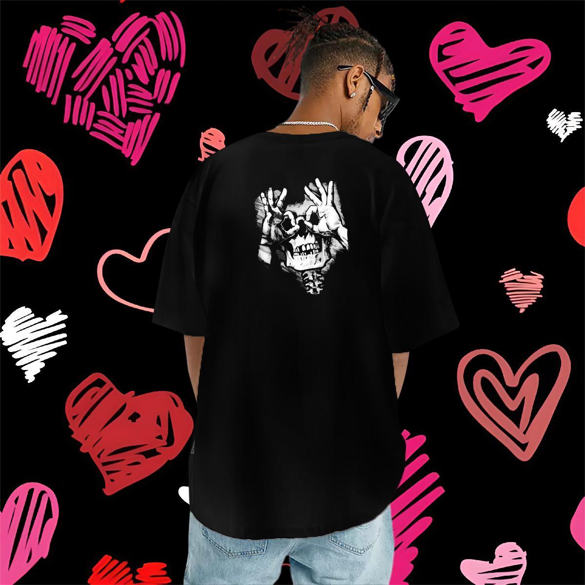 Fashion Designer T Shirt For Man skull Tee Shirt 230g Cotton Beach Classic Floral Print Breathable Crew Neck Tshirt for Man Woman