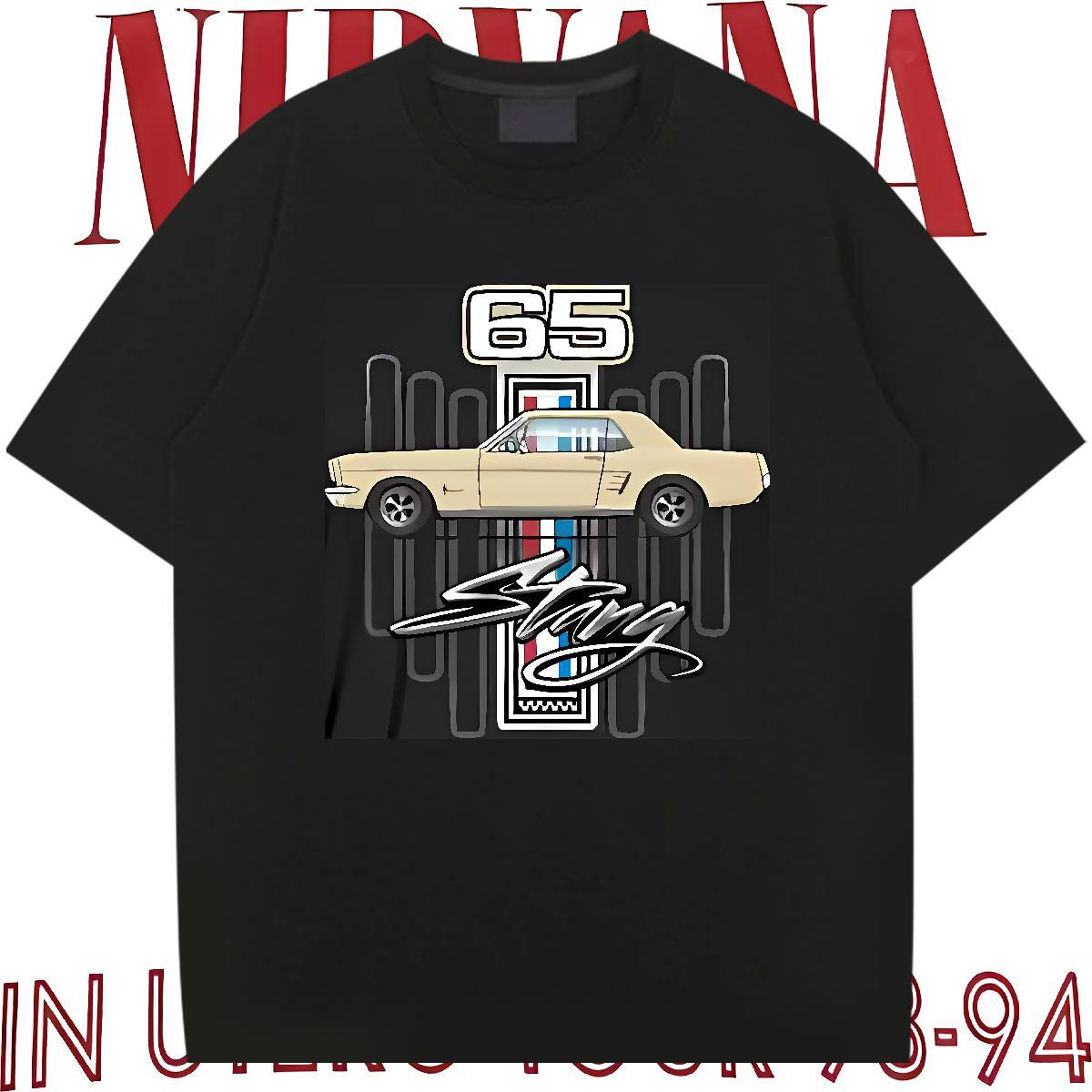New Arrival Men T Shirts car Wear 100% Cotton 230g Hip Hop Street Unisex Custom Anime Round Neck Short Sleeve Men Tees