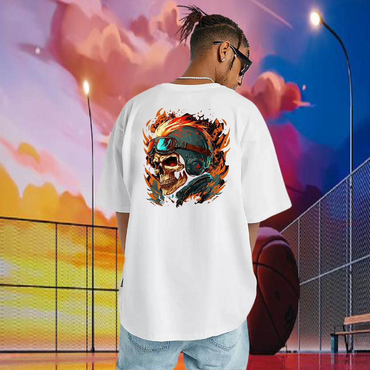 Customized T-Shirts skull Polos 230g Cotton Summer Casual TOP Quality Custom Big Size Short Sleeve Soft Tshirts