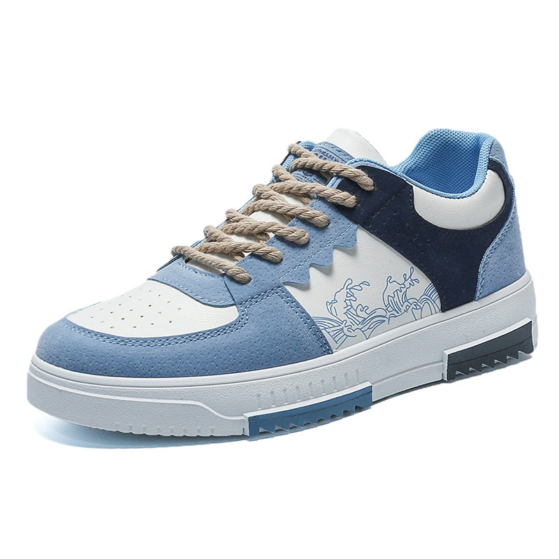 Men's breathable and versatile thick soled sports and leisure board shoes