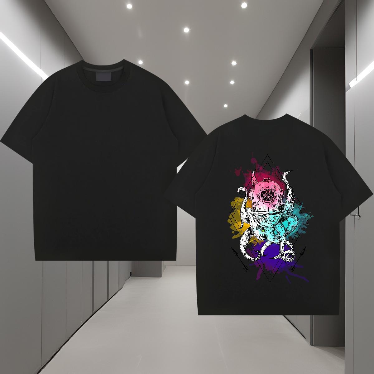 2024 New T Shirts Men ET Tee Shirt 230g 100% Cotton Hip Hop Street Brand Plus Size Custom Breathable Mens Tshirts