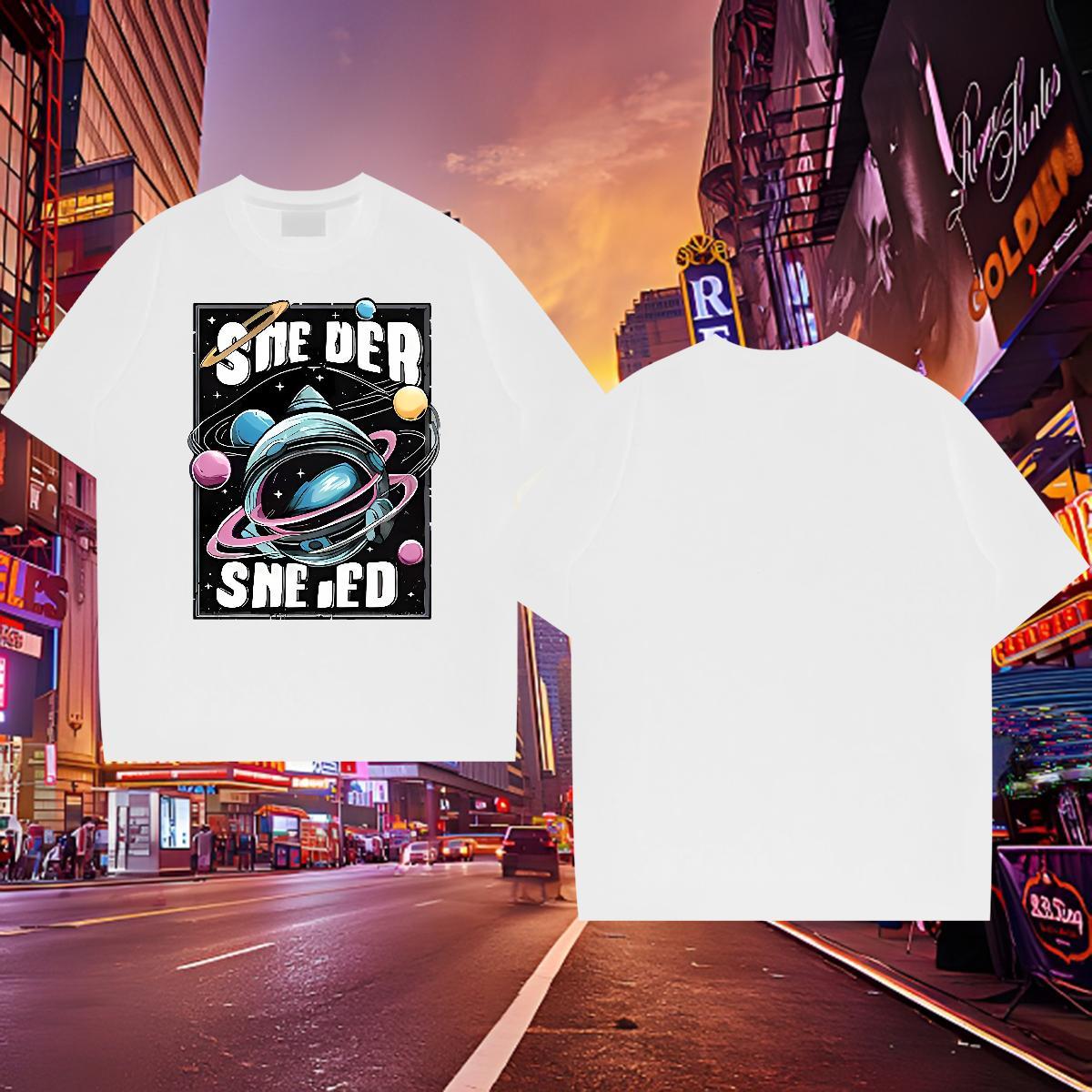 Wholesale Men T Shirts star Tshirts 230g Cotton Spring Summer High Quality Cartoon Printing L-4XL Short Sleeve Soft Mens Tshirts