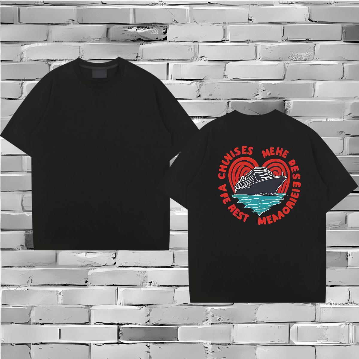 Fashion Casual T-Shirts for Men letter Polos 230g Cotton High Street Hip Hop Cool Design Oversized 3XL 4XL Breathable Tshirts