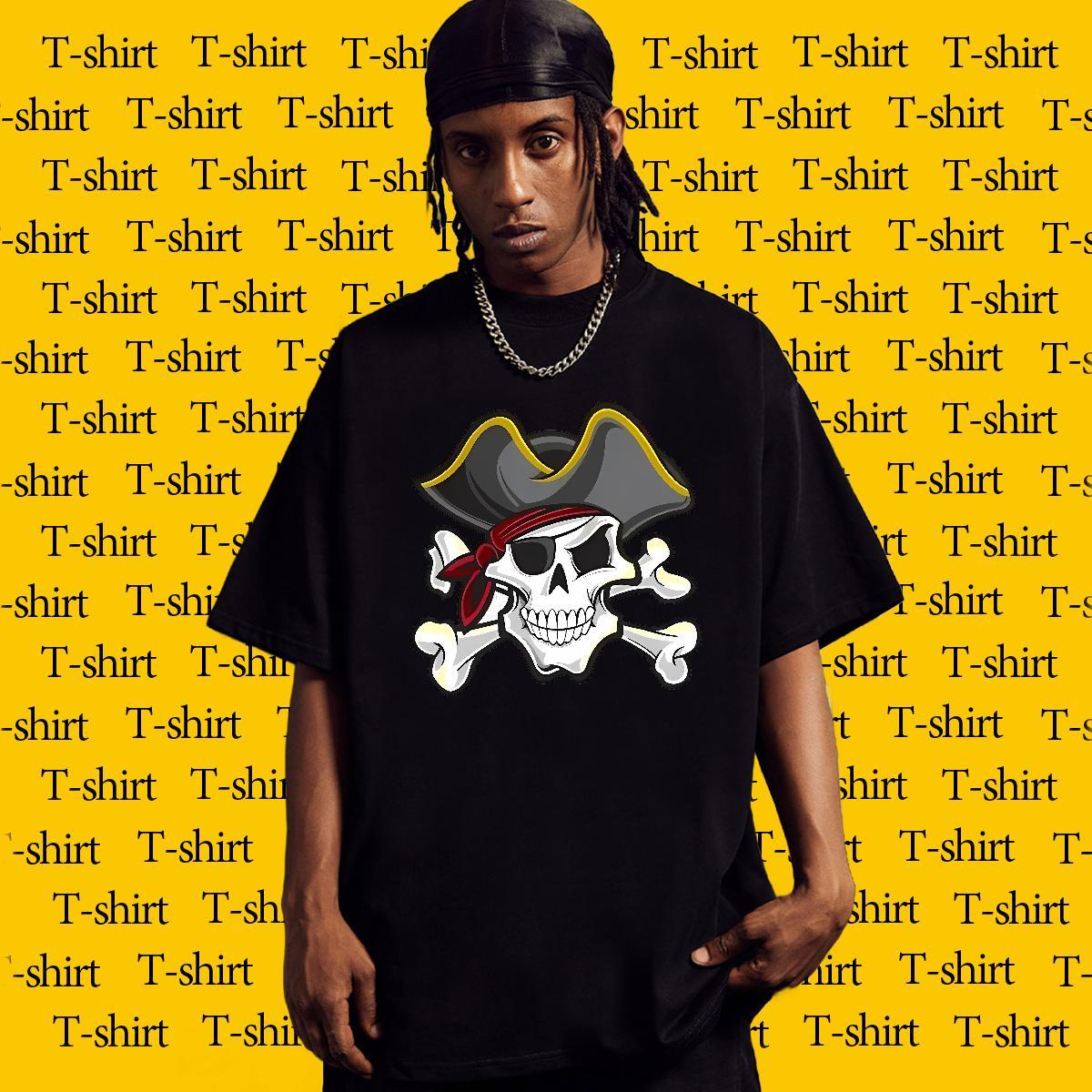 Stylist T Shirts Men skull Tops 230g 100% Cotton Hip Hop Classic Plus Size Custom Breathable Crew Neck Mens Tshirts