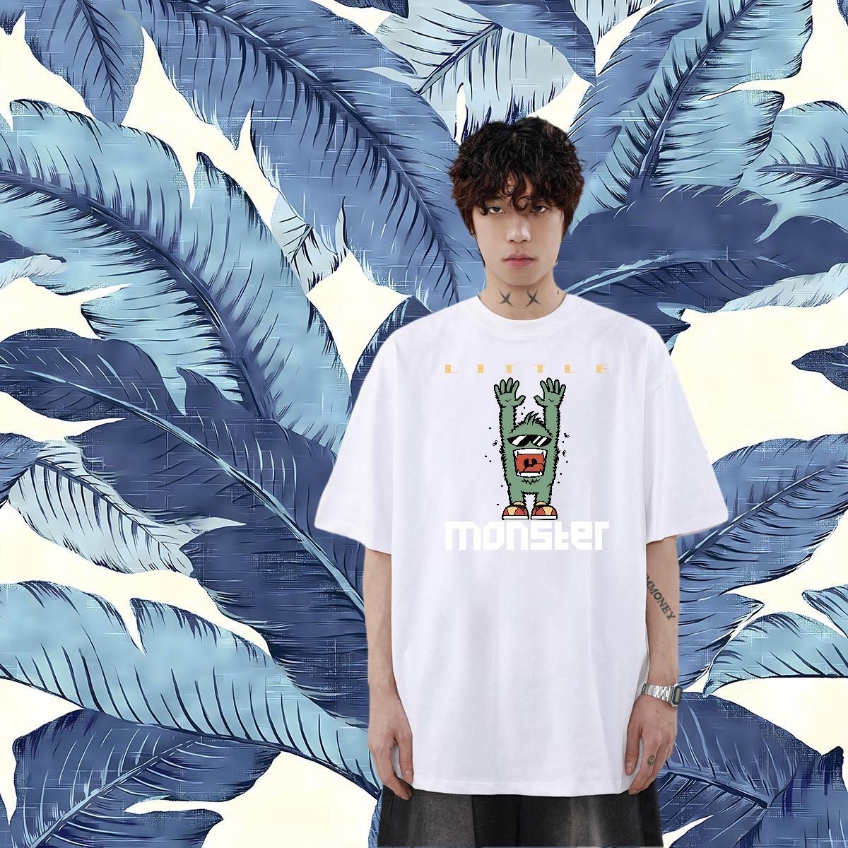 Fashion New T Shirts Men ET Tshirts 230g 100% Cotton Daily Outfit Wholesale DIY Printed Crew Neck Breathable Men Clothes T-Shirt