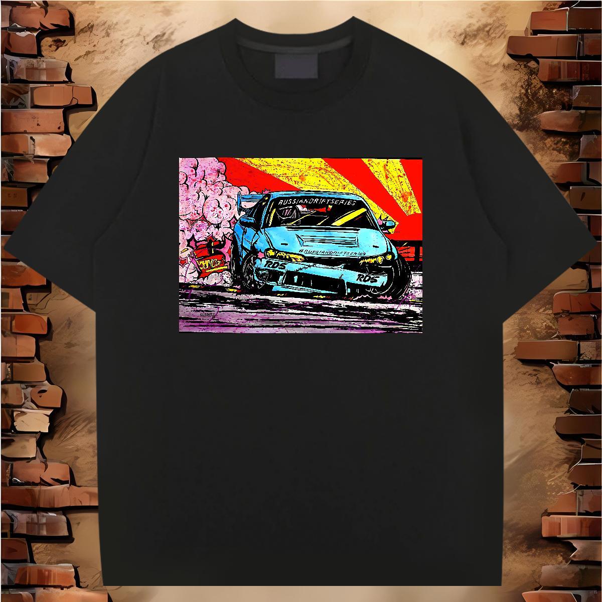 2024 New T Shirt For Man drifting Clothings 230g 100% Cotton Street Wholesale White Plus Size Breathable Short Sleeve Tshirt for Man Woman
