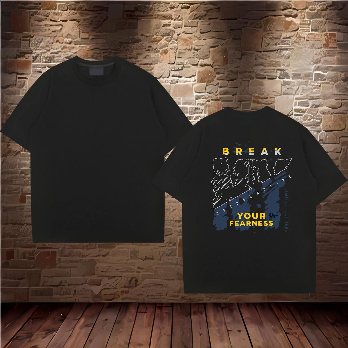 Classic Casual T-Shirts for Men letter Clothings 230g 100% Cotton Spring Summer Brand Custom Cartoon Breathable Soft Couples T Shirts