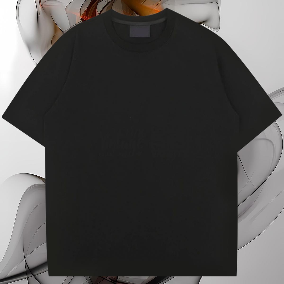 New Designer Mens T Shirts letter Tee Shirt 230g 100% Cotton Beach Loose DIY Printed Breathable Crew Neck Men Tops Tees