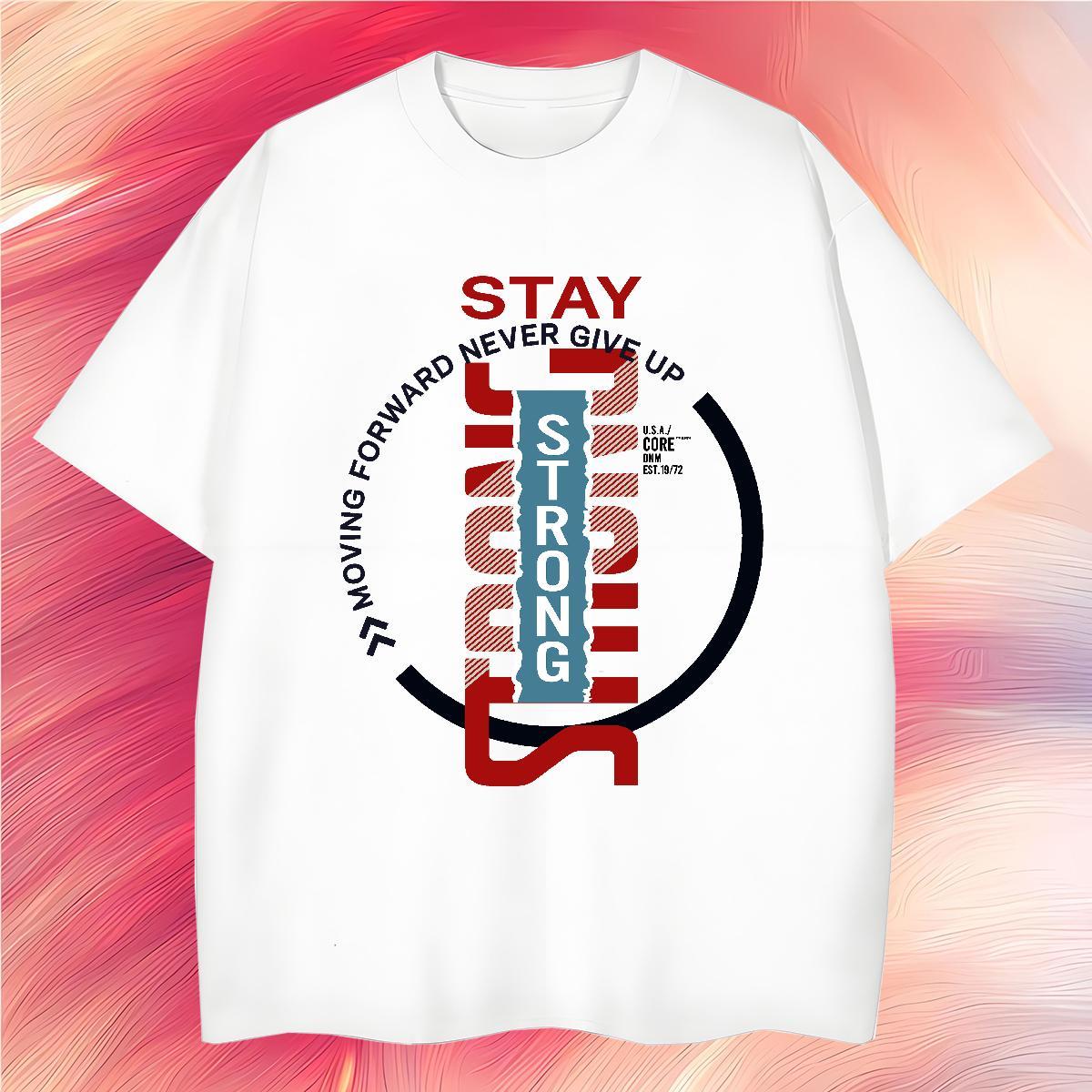 DIY Customized Mens T Shirts letter Tshirts 230g Cotton Sports Casual Wholesale Oversized Crew Neck Mens Tshirts