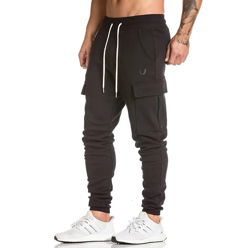 Mens Gym Casual Jogger Cargo Pants Fitness Clothing Man Fashion Sports Loose Trouser Streetwear Bodybuilder Male Trend Pantalon 240806