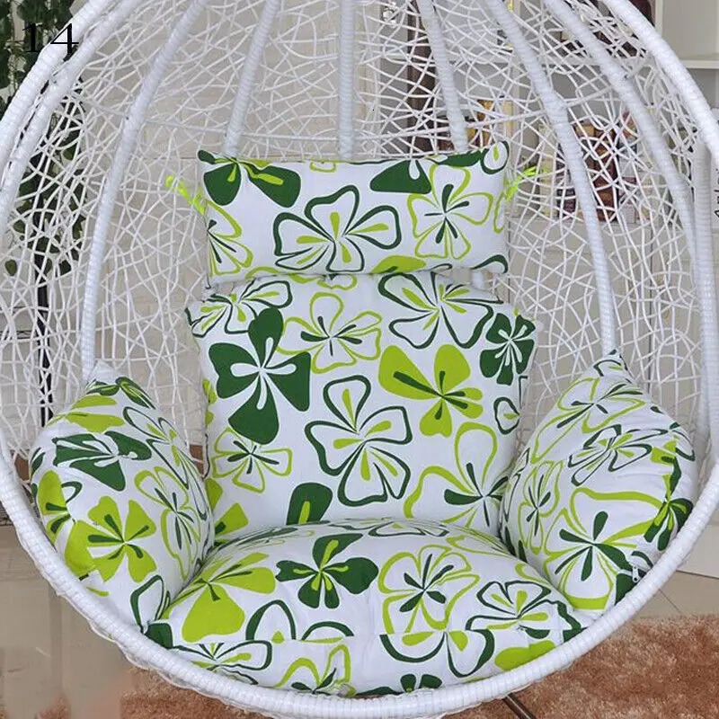 Hanging Swing Egg Chair Cushion Cover Patio Large Round Papasan Pad Detachable Garden Lounger Cushion Cover No Filling 240806