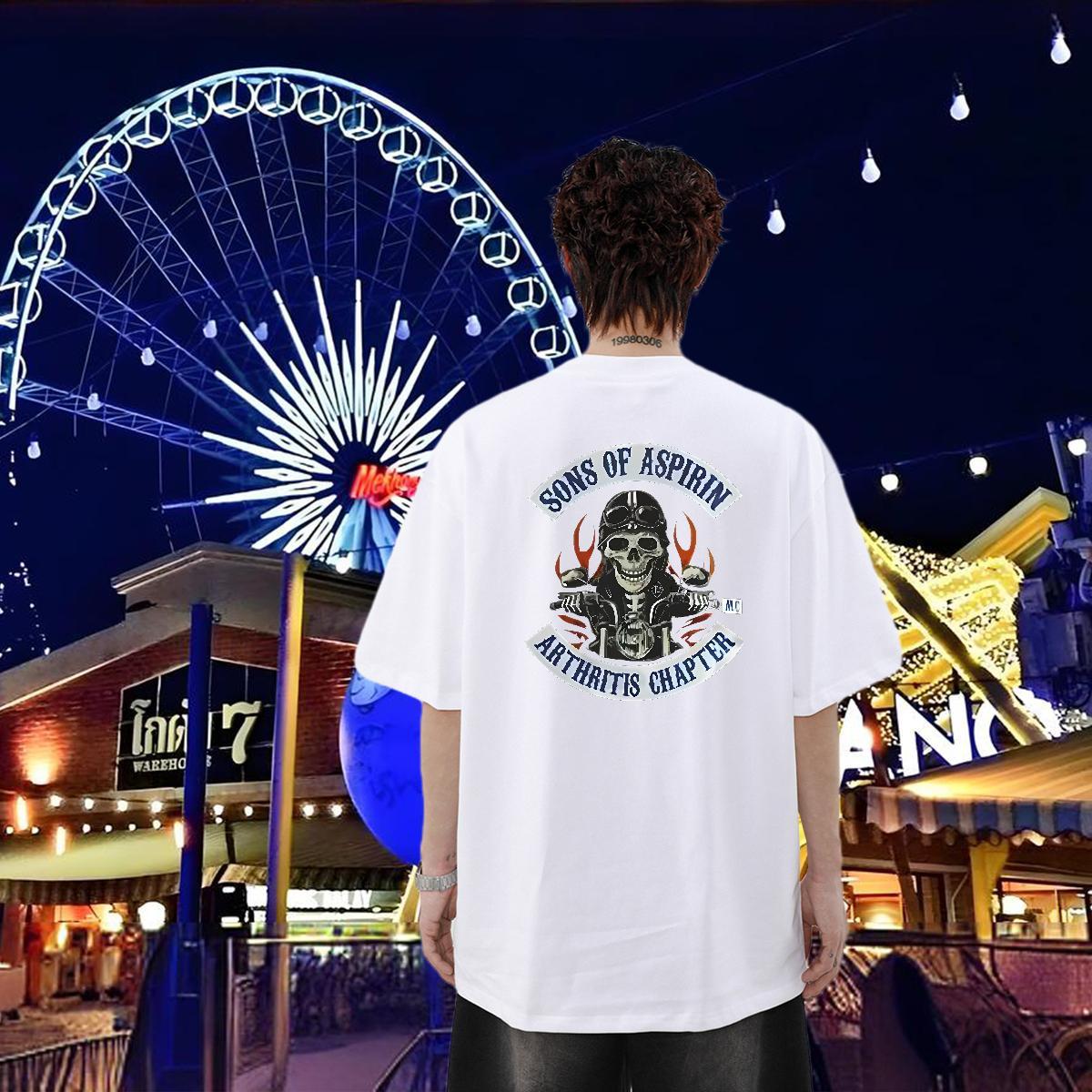 2024 T-Shirts skull Wear 230g Pure Cotton Casual Daily Wear TOP Quality Oversized 4XL Breathable Short Sleeve Tshirt for Man Woman