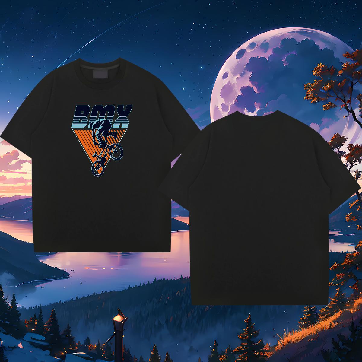 2024 Men T Shirts Motorcycle Clothes 230g 100% Cotton Sports Casual Soft Custom Print Plus Size Breathable Short Sleeve Mens Tshirts