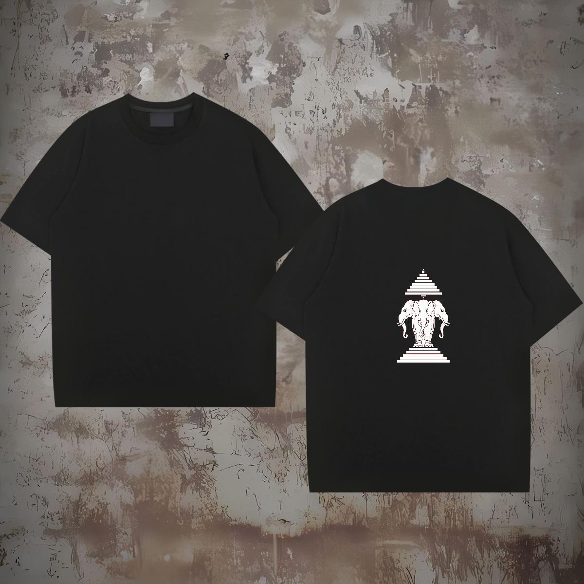 Fashion Designer T Shirts Men elephant Tshirts 230g Cotton Hip Hop Street Brand Customized Print Breathable Short Sleeve Men Tops Tees